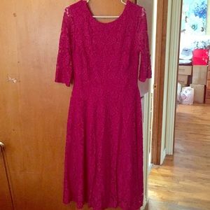Fuschia lace summer dress